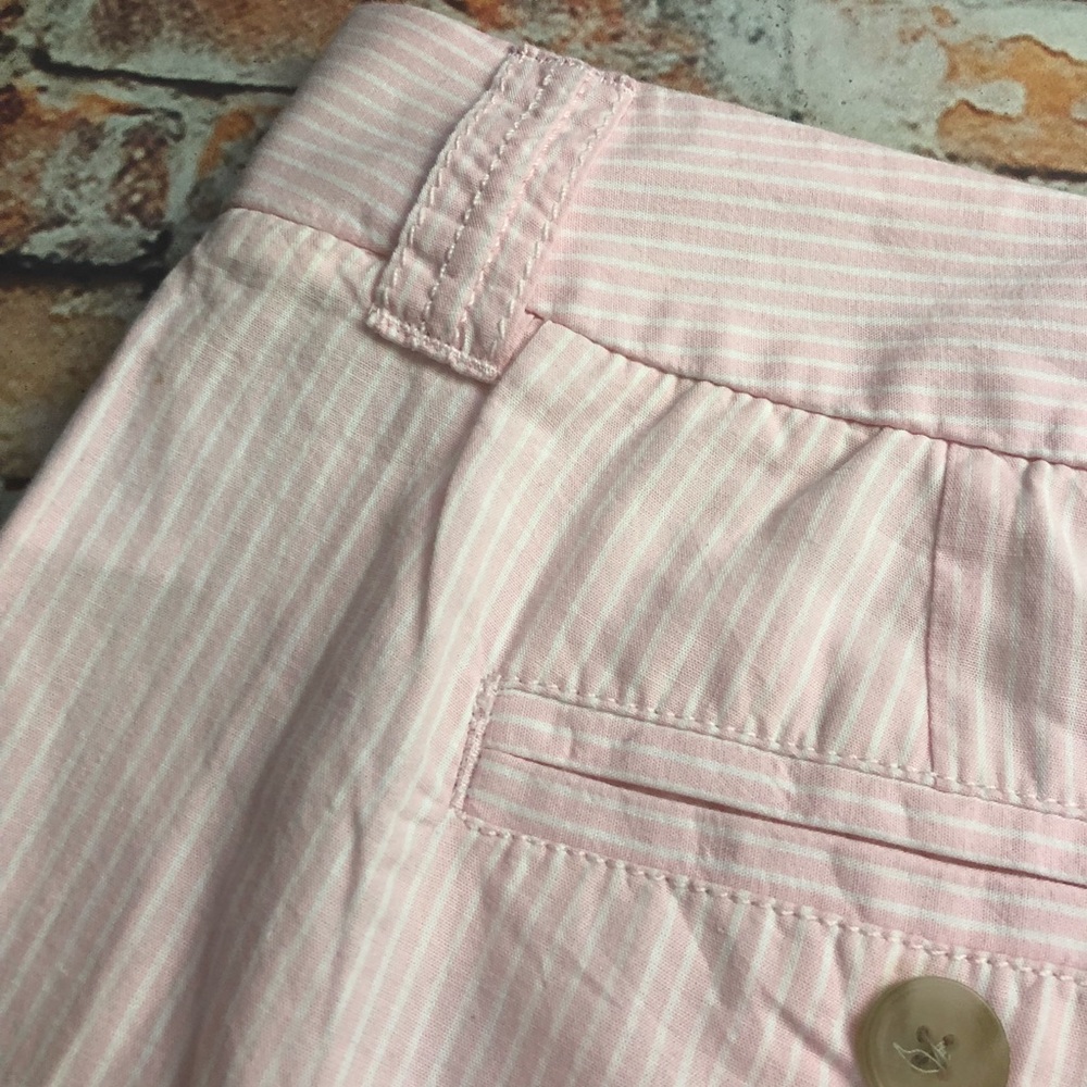J.crew sz 10 pink striped shorts 4.75” inseam chic - Picture 6 of 6